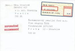 Czech Rep. / APOST (2002) 755 06 Vsetin 6 (R-letter) Tariff: 14,40 CZK; Label !RECOMMANDE" (A08097) - Storia Postale