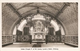 GB - Sc - Italian Chapel P. Of W. Camp.  Lambi's Holm Orkney -  Guaranteed Real Photograph - [Lamb Holm] - Orkney
