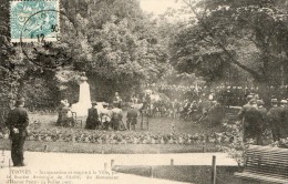 TROYES - L'INAUGURATION ET REMISE A LA VILLE PAR LA S.A.DE L'AUBE DU MONUMENT D'HECTOR PRON- 07.1907- TRES ANIMEE - TOP - Inaugurations