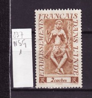 Inde Française - India - Indien 1948 Y&T N°237 - Michel N°282 Nsg - 2c Apsara - Nuevos