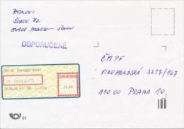 Czech Rep. / APOST (2002) 549 08 Provodov-Sonov (R-letter) Tariff: 14,40 CZK; Postmark "DOPORUCENE" (A08113) - Cartas & Documentos
