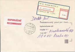 Czech Rep. / APOST (2002) 757 06 Valasske Mezirici 6 (R-letter) Tariff: 14,40 CZK; Label "RECOMMANDE" (A08121) - Brieven En Documenten