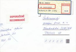 Czech Rep. / APOST (2002) 788 16 Sobotin (R-letter) Tariff: 14,40 CZK; Label "RECOMMANDE" (A08125) - Briefe U. Dokumente