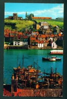 ENGLAND  -  Whitby  The Harbour And Abbey  Used Postcard  As Scans - Whitby