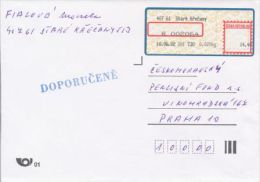 Czech Rep. / APOST (2002) 407 61 Stare Krecany (R-letter) Tariff: 14,40 CZK; Postmark "DOPORUCENE" (A08132) - Briefe U. Dokumente