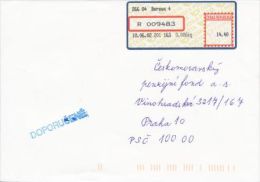Czech Rep. / APOST (2002) 266 04 Beroun 4 (R-letter) Tariff: 14,40 CZK; Postmark "DOPORUCENE" (A08133) - Brieven En Documenten
