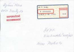 Czech Rep. / APOST (2002) 691 71 Divaky (R-letter) Tariff: 14,40 CZK; Label "RECOMMANDE" (A08134) - Brieven En Documenten