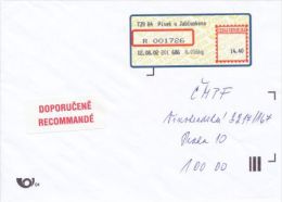 Czech Rep. / APOST (2002) 739 84 Pisek U Jablunkova (R-letter) Tariff: 14,40 CZK; Label "RECOMMANDE" (A08137) - Lettres & Documents