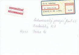 Czech Rep. / APOST (2002) 441 01 Podborany (R-letter) Tariff: 14,40 CZK; Label "RECOMMANDE" (A08147) - Briefe U. Dokumente