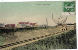 NOYERS-SUR-CHER LE PONT DE LA COULONNIERE  CARTE TOILE ET COLORISEE - Noyers Sur Cher