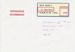 Czech Rep. / APOST (2002) 736 09 Havirov 7 (R-letter) Tariff: 14,40 CZK; Label "RECOMMANDE" (A08152) - Brieven En Documenten