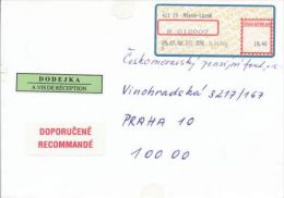 Czech Rep. / APOST (2002) 411 19 Msene-lazne (lazne = Spa) (R-letter + Advice Of Delivery) Tariff: 19,40 CZK (A08154) - Kuurwezen