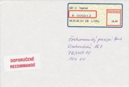 Czech Rep. / APOST (2002) 687 11 Topolna (R-letter) Tariff: 14,40 CZK; Label "RECOMMANDE" (A08155) - Brieven En Documenten