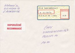 Czech Rep. / APOST (2002) 370 08 Ceske Budejovice 8 (R-letter) Tariff: 14,40 CZK; Label "RECOMMANDE" (A08157) - Cartas & Documentos