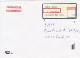 Czech Rep. / APOST (2002) 538 35 Zajecice (R-letter) Tariff: 14,40 CZK; Label "RECOMMANDE" (A08158) - Brieven En Documenten