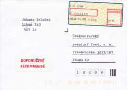 Czech Rep. / APOST (2002) 507 15 Libun (R-letter) Tariff: 14,40 CZK; Label "RECOMMANDE" (A08159) - Lettres & Documents