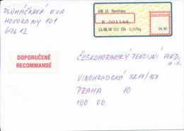 Czech Rep. / APOST (2002) 696 12 Hovorany (R-letter) Tariff: 14,40 CZK; Label "RECOMMANDE" (A08168) - Briefe U. Dokumente