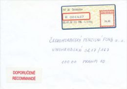 Czech Rep. / APOST (2002) 747 32 Chlebicov (R-letter) Tariff: 14,40 CZK; Label "RECOMMANDE" (A08172) - Briefe U. Dokumente