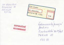 Czech Rep. / APOST (2002) 739 25 Sviadnov (R-letter) Tariff: 14,40 CZK; Label "RECOMMANDE" (A08173) - Briefe U. Dokumente