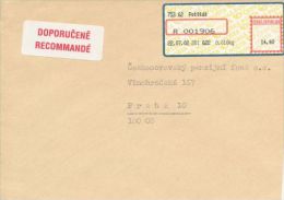 Czech Rep. / APOST (2002) 753 62 Potstat (R-letter) Tariff: 14,40 CZK; Label "RECOMMANDE" (A08174) - Briefe U. Dokumente