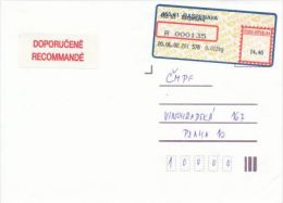 Czech Rep. / APOST (2002) 463 61 Raspenava / 463 61 RASPENAVA (R-letter) Tariff: 14,40 CZK; Label "RECOMMANDE" (A08177) - Briefe U. Dokumente