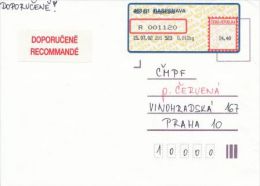 Czech Rep. / APOST (2002) 463 01 Raspenava / 463 01 RASPENAVA (R-letter) Tariff: 14,40 CZK; Label "RECOMMANDE" (A08182) - Briefe U. Dokumente