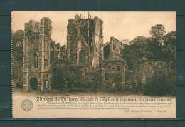 VILLERS: Facade De L'Eglise Et Logement Des Fréres Convers, Gelopen Postkaart 1919 (GA17386) - Villers-la-Ville