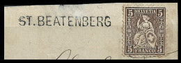 Briefausschnitt  ST.BEATENBERG         Ca. 1865 - Cartas & Documentos