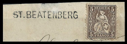 Briefausschnitt  ST.BEATENBERG         Ca. 1865 - Brieven En Documenten