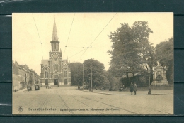 IXELLES: Eglise Sainte Croix Et Monument De Coster, Niet Gelopen Postkaart (GA18151) - Ixelles - Elsene