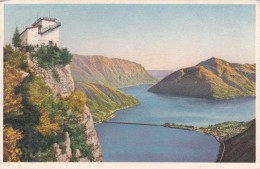 PC Svizzera Schweiz - Monte S. Salvatore - Vetta - Vista Verso Il Ponte Di Melide (8830) - Melide