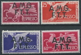 1947-48 TRIESTE A ESPRESSO DEMOCRATICA 4 VALORI MH * - ED902 - Poste Exprèsse