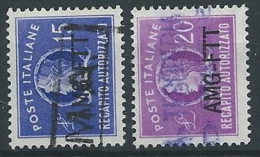 1949-52 TRIESTE A USATO RECAPITO AUTORIZZATO 2 VALORI - ED909 - Poste Exprèsse