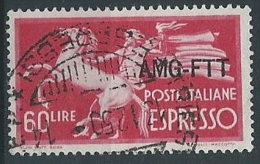 1950 TRIESTE A USATO ESPRESSO 60 LIRE - ED911 - Posta Espresso