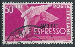 1952 TRIESTE A USATO ESPRESSO 50 LIRE - ED911 - Poste Exprèsse