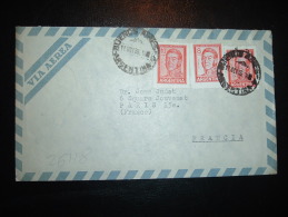 LETTRE PAR AVION POUR FRANCE TP 10P X2 + 8P OBL. 17 OCT 66 BUENOS AIRES - 4 + DR CARLOS E. OTTOLENGHI - Storia Postale