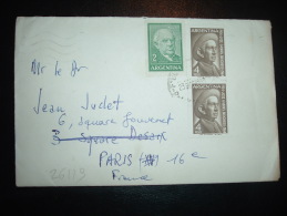 LETTRE POUR FRANCE TP 4P X2 + 2P OBL. 23 DIC 64 - Brieven En Documenten