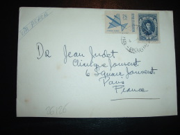 LETTRE PAR AVION POUR FRANCE TP 78P + 50P OBL. 6 ? 6? ROSARIO - Covers & Documents