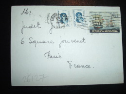 CARTE POUR FRANCE TP 26C + 6C X2 OBL.MEC. ? DIC 1970 BUENOS AIRES + DR E. R. FITTE - Cartas & Documentos