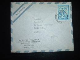 LETTRE PAR AVION POUR FRANCE TP 100P OBL. 3 JUL 70 BUENOS AIRES + HOSPITAL ITALIANO - Briefe U. Dokumente