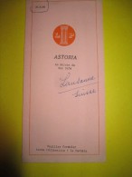 Carte Des Boissons Et Tarif/ Astoria/ La Maison Du Bon Café/ Lausanne / Suisse/ 1952    MENU47 - Menú