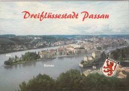 BF26196 Dreifussestadt Zusammenfluss Von Donau Passau  Germany  Front/back Image - Passau