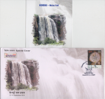 India 2014   Kendai Water Falls  Cover  # 59043   Inde  Indien - Cartas & Documentos