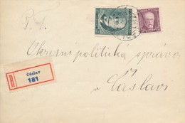 C04270 - Czechoslovakia (1930) Caslav (Error - Stamp 2.00 CSK - Shifted Horizontal Perforation!), Only The Front Cover - Abarten Und Kuriositäten