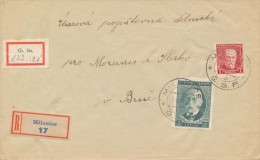 C04271 - Czechoslovakia (1930) Milonice (Error - Stamp 1.00 CSK - Shifted Horizontal And Vertical Perforation!) - Plaatfouten En Curiosa