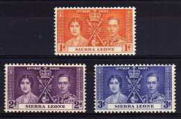 Sierra Leone - 1937 - GVI Coronation - MH - Sierra Leone (...-1960)