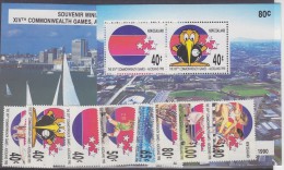 New Zealand 1990 Commonwealth Games  8v + 2 M/s ** Mnh (17112) - Neufs