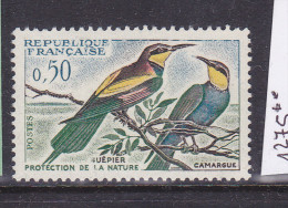 FRANCE N° 1275  50C MULTICOLORE GUEPIER G DE GUEPIER + REPUBLIQUE FRANCAISE DEPOUILLEE NEUF SANS CHARNIERE - Unused Stamps