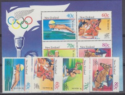 New Zealand 1988 Olympic Games Seoul 4v + M*s ** Mnh (17114) - Unused Stamps