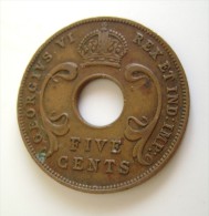 BRITISH EAST AFRICA 1942 CIRCULATED COINS FIVE CENTS  AFRIQUE - Colonie Britannique